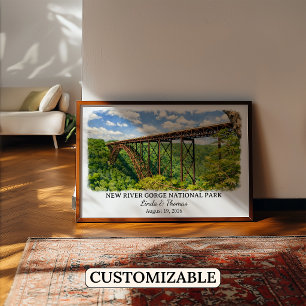 Póster Parque Nacional New River Gorge Virginia Occidenta