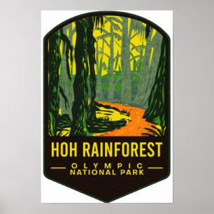 Póster Parque nacional Olímpico de Hoh Rain Forest