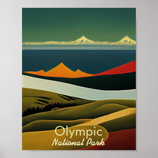 Póster Parque nacional olímpico Minimalista (Frente)