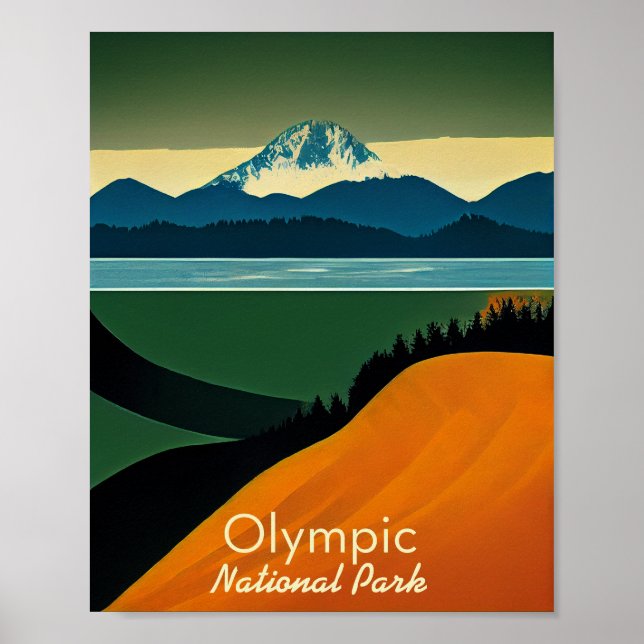 Póster Parque nacional olímpico Minimalista (Frente)