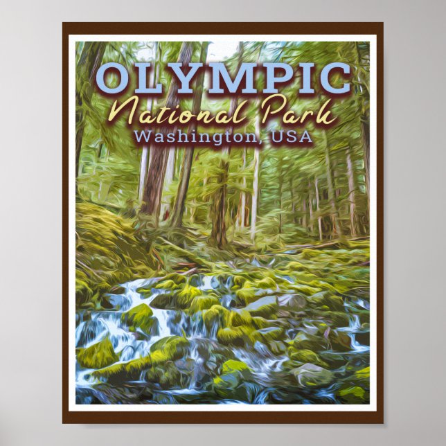 PÓSTER PARQUE NACIONAL OLÍMPICO - WASHINGTON ESTADOS UNID (Frente)