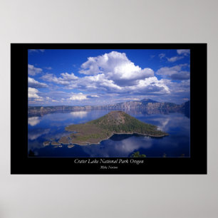 Póster Parque nacional Oregon del lago Ceater