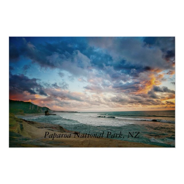 Póster Parque nacional Paparoa (Anverso)