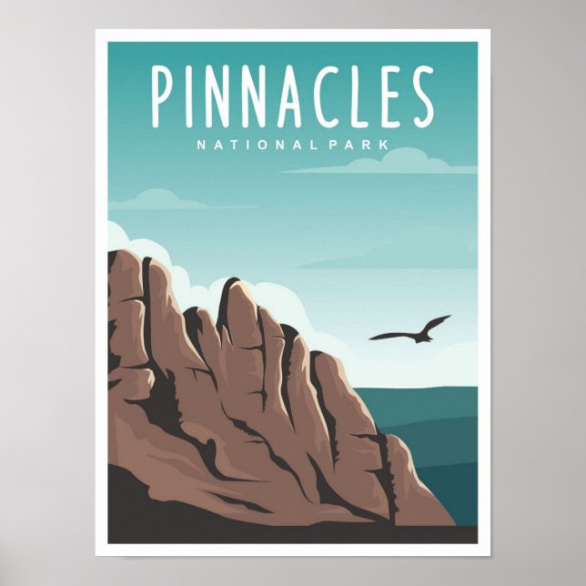 Póster Parque Nacional Pinnacles California Viajes (Frente)