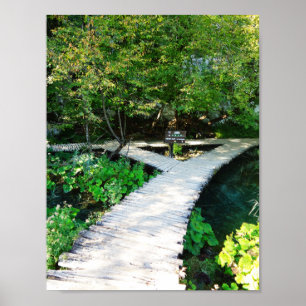 Póster parque nacional plitvice, croacia