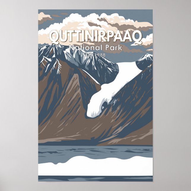 Póster Parque nacional Quttinirpaaq Parque nacional Canda (Frente)