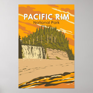 Póster Parque nacional Reserva de la Cuenca del Pacífico