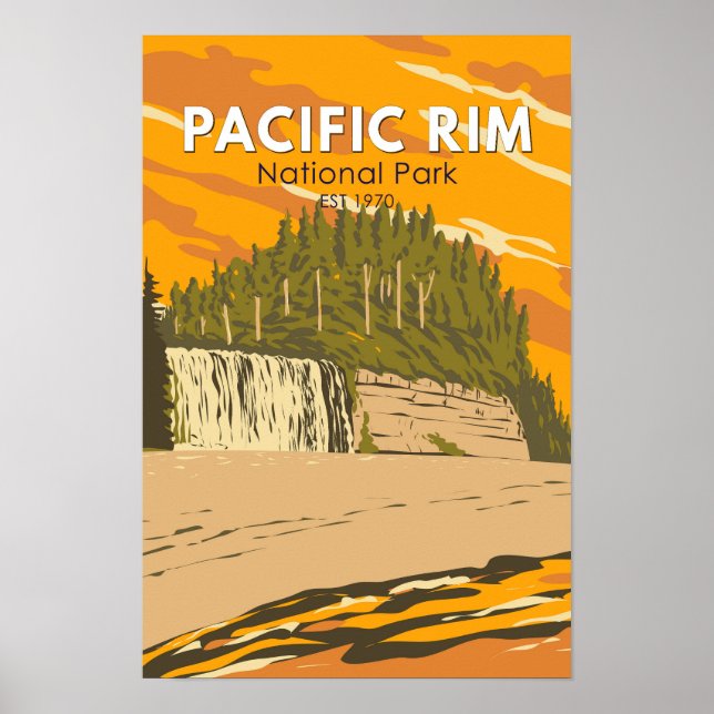 Póster Parque nacional Reserva de la Cuenca del Pacífico  (Frente)