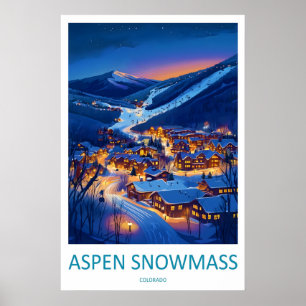 Póster Parque Nacional Resort Vintage Aspen Ski Travel