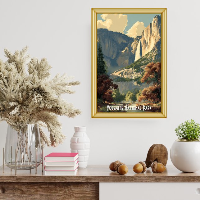 Póster Parque Nacional Río Vintage Yosemite Senderismo Re (Subido por el creador)
