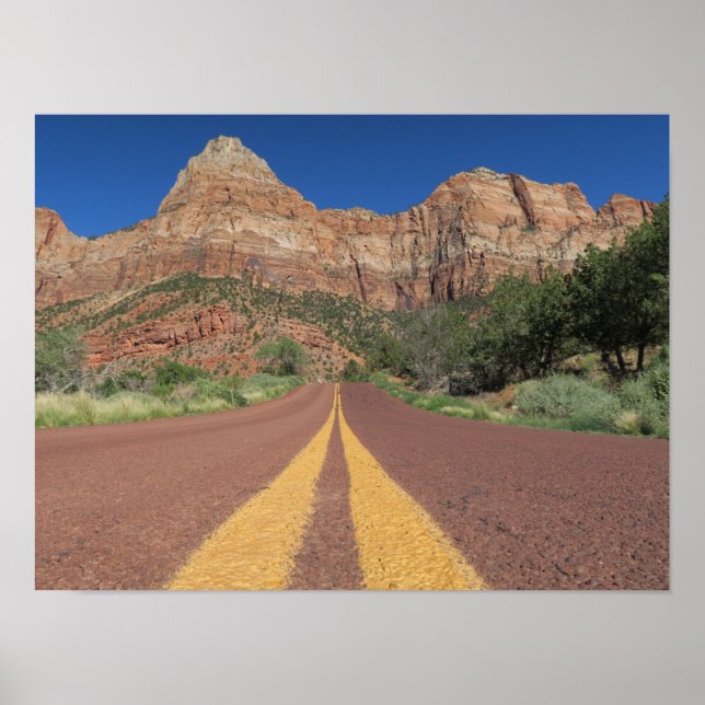 Póster Parque nacional Road Zion EE.UU. (Frente)