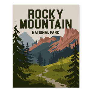 Póster Parque nacional Rocky Mountain Colorado