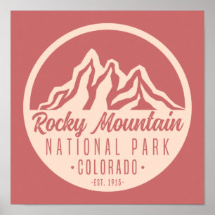 Póster Parque nacional Rocky Mountain Colorado