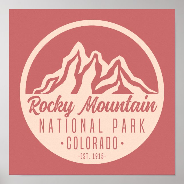 Póster Parque nacional Rocky Mountain Colorado (Frente)