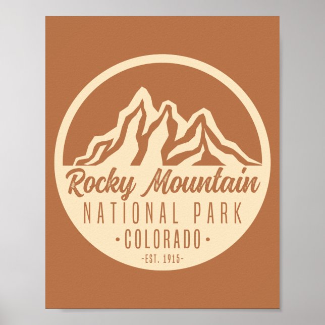 Póster Parque nacional Rocky Mountain Colorado (Frente)