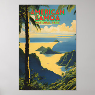 Póster Parque nacional Samoa Americana