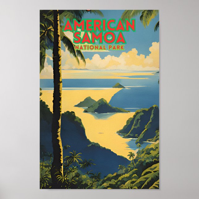 Póster Parque nacional Samoa Americana (Frente)