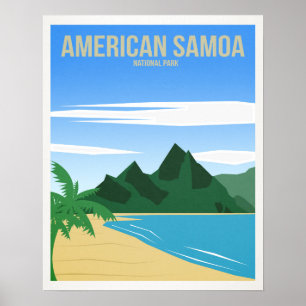 Póster Parque nacional Samoa Americana
