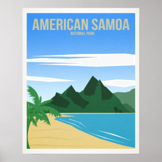 Póster Parque nacional Samoa Americana