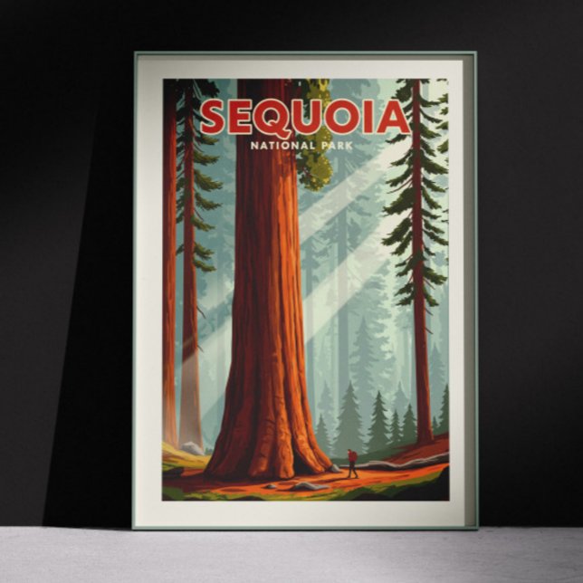 Póster Parque nacional Secuoia de Vintage (Subido por el creador)
