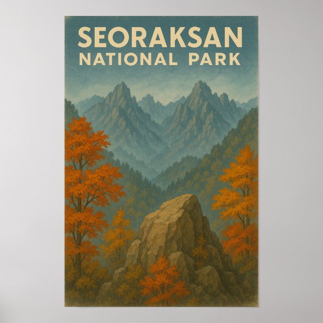 Póster Parque nacional Seoraksan (Frente)