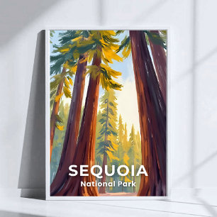 Póster Parque Nacional Sequoia   Viajes a California