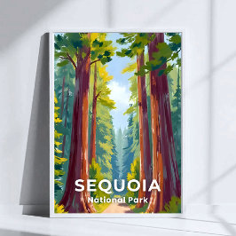 Póster Parque Nacional Sequoia | Viajes a California