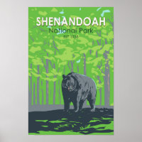 Parque nacional Shenandoah Black Bear Vintage