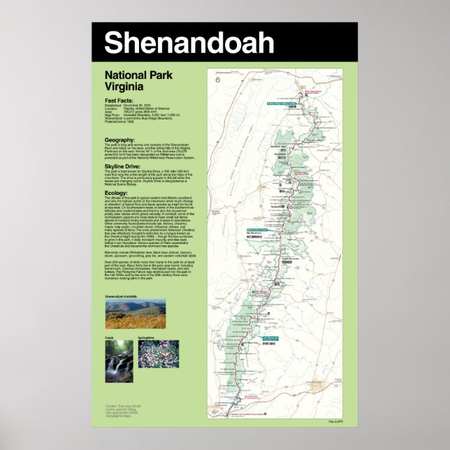 Póster Parque nacional Shenandoah Gran Poster (Frente)