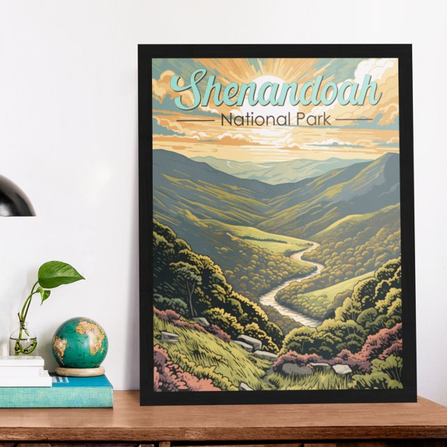 Póster Parque nacional Shenandoah Ilustracion Retro de vi (Subido por el creador)