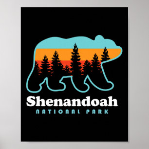 Póster Parque Nacional Shenandoah Oso Valle de Shenandoah