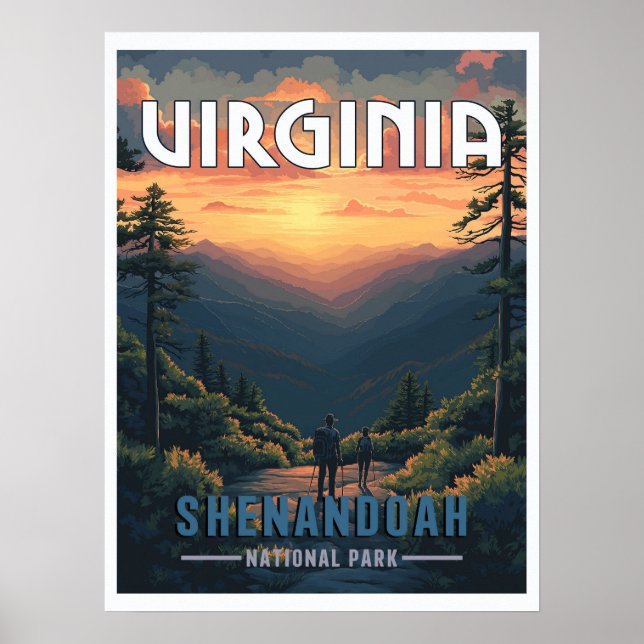 Póster Parque nacional Shenandoah, Virginia (Frente)