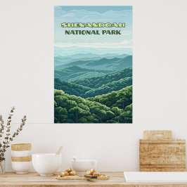 Póster Parque nacional Shenandoah Virginia Blue Ridge Ret