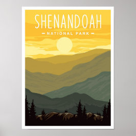 Póster Parque Nacional Shenandoah Virginia EE. UU. Viajes