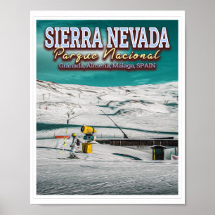 PÓSTER PARQUE NACIONAL SIERRA NEVADA - ANDALUSIA ESPAÑA