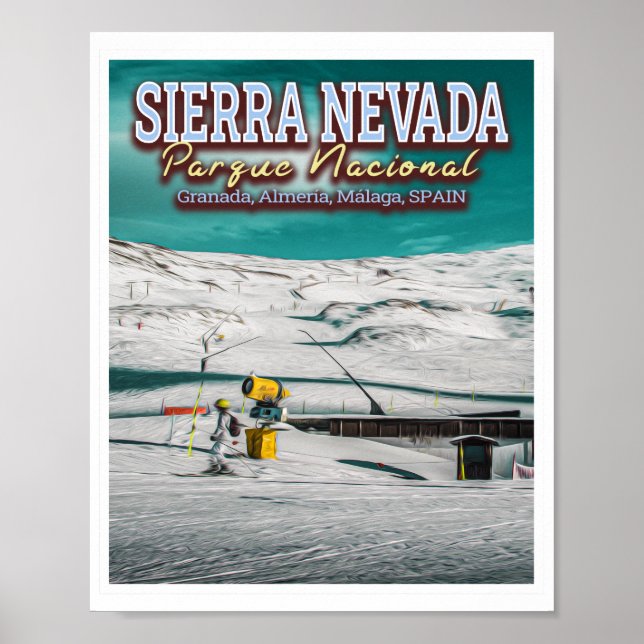 PÓSTER PARQUE NACIONAL SIERRA NEVADA - ANDALUSIA ESPAÑA (Frente)