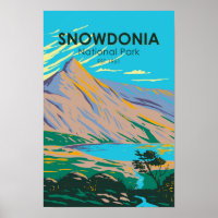 Parque nacional Snowdonia Gales Lago Glaslyn Vinta