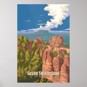 Póster Parque Nacional Suiza Sajona Alemania Viajes