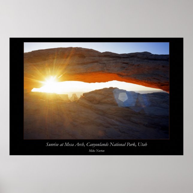 Póster Parque nacional Sunrise Mesa Arch Canyonlands Utah (Frente)