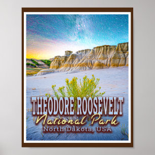 PÓSTER PARQUE NACIONAL THEODORE ROOSEVELE - NORTE DE DAKO