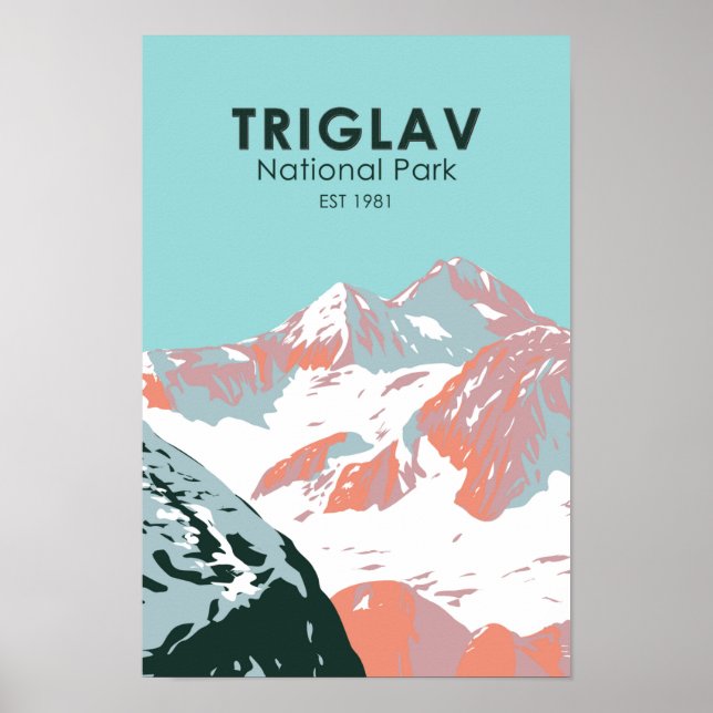 Póster Parque nacional Triglav Monte Triglav Eslovenia (Frente)