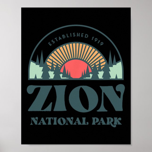 Póster Parque nacional Utah Zion (Frente)
