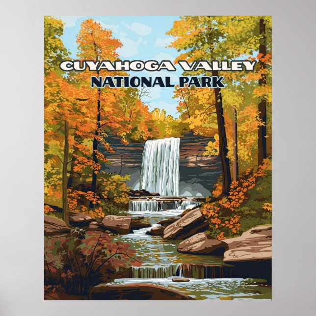 Póster Parque nacional Valle de Cuyahoga Ohio Cleveland (Frente)