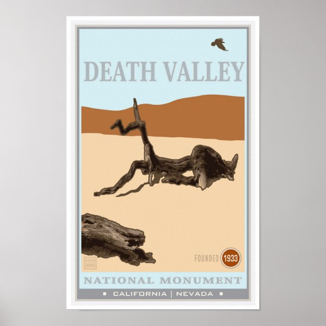 Póster Parque nacional Valle de la Muerte 4 (Frente)