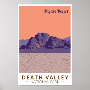 Póster Parque nacional Valle de la Muerte Viajes al desie