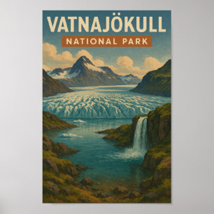Póster Parque nacional Vatnajokull