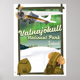 Póster Parque nacional Vatnajökull Islandia