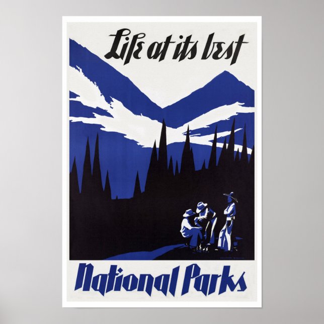 Póster Parque nacional ~ Viajes de época (Frente)