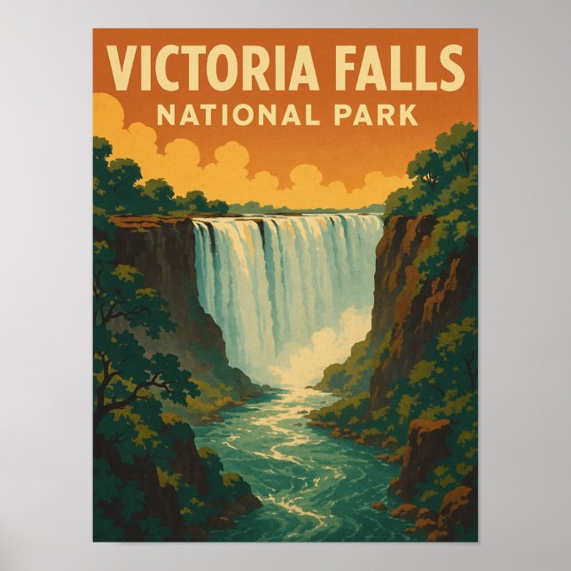 Póster Parque nacional Victoria Falls Getaway (Frente)