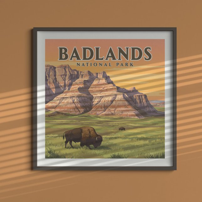 Póster Parque nacional Vintage Badlands (Subido por el creador)